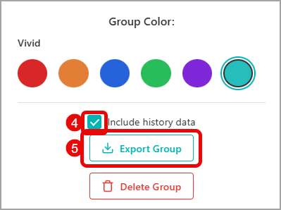 Export Group Options